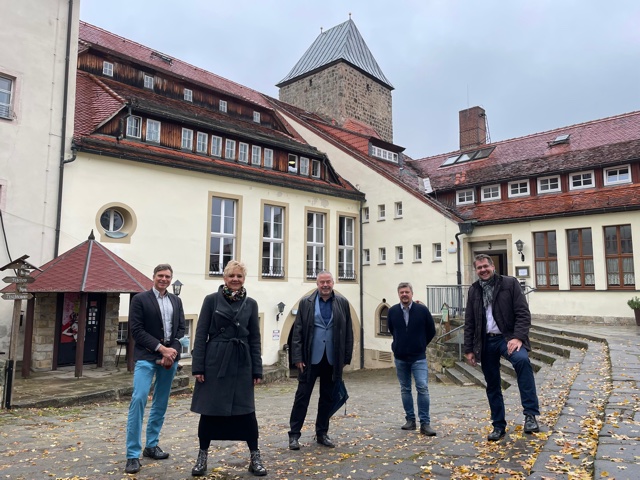 Landrat Geisler auf der Burg Hohnstein