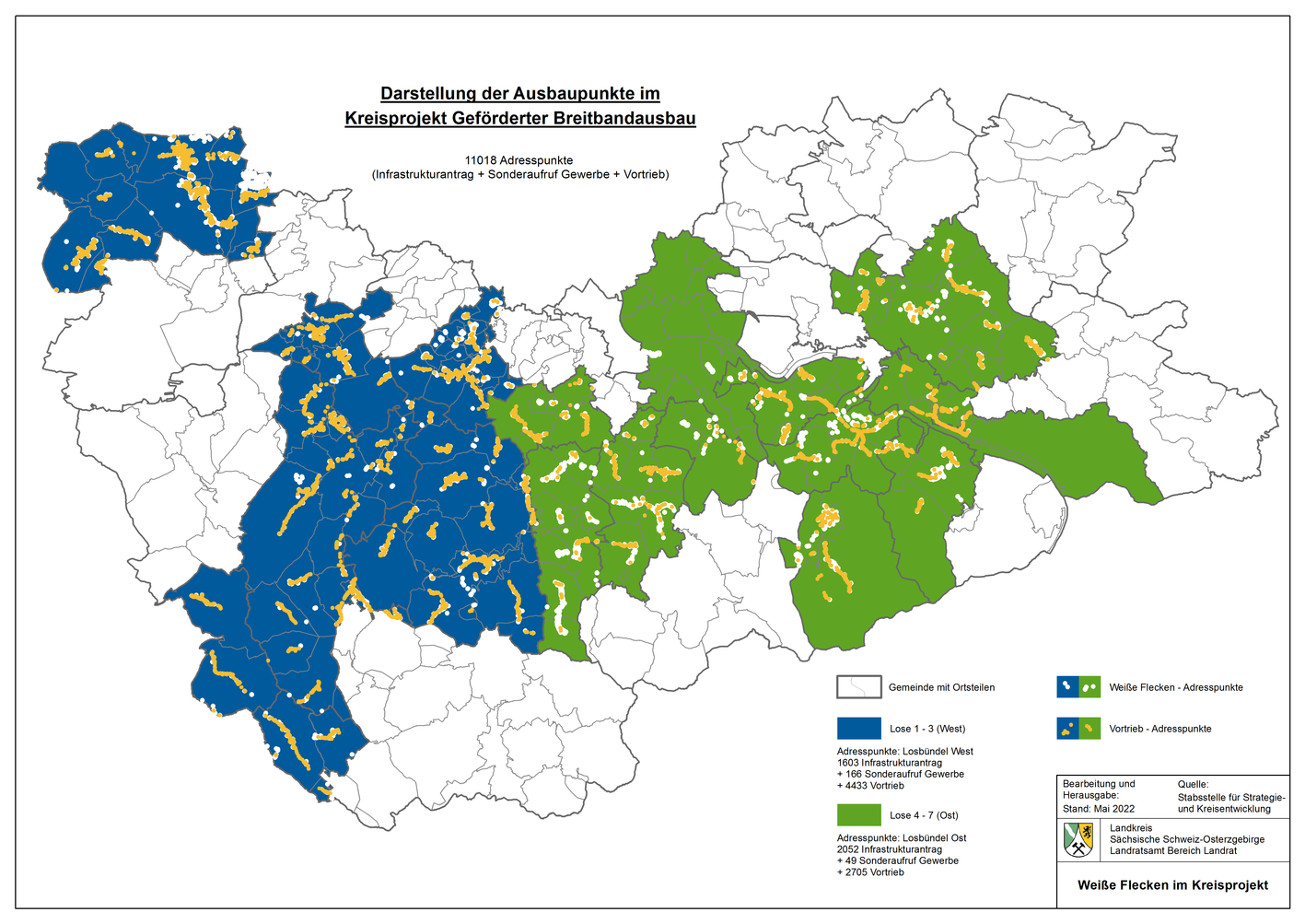 Gebietskulisse Kreisprojekt mit Vortrieb