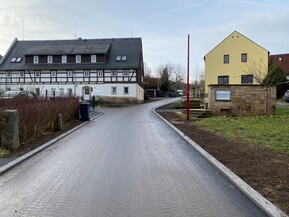 Weg zur Agrargenossenschaft im Kurort Gohrisch