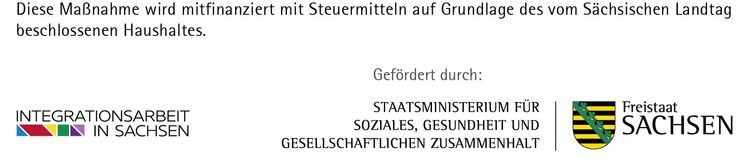 Förderlogo Integrationsarbeit Sachsen