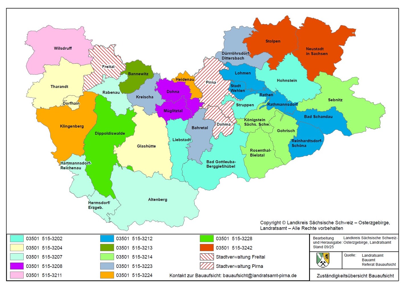 Ansprechpartner im Referat Bauaufsicht