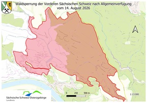 Karte mit gesperrten Waldflächen, im nachfolgenden Text beschrieben