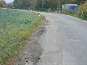 Straße mit Grünstreifen