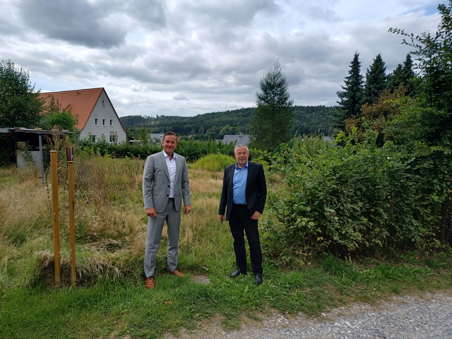 Landrat Michael Geisler und BM Thomas Peters