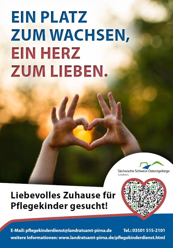 Bild des LRA-Flyers "Ein zu Hause für Pflegekinder gesucht"