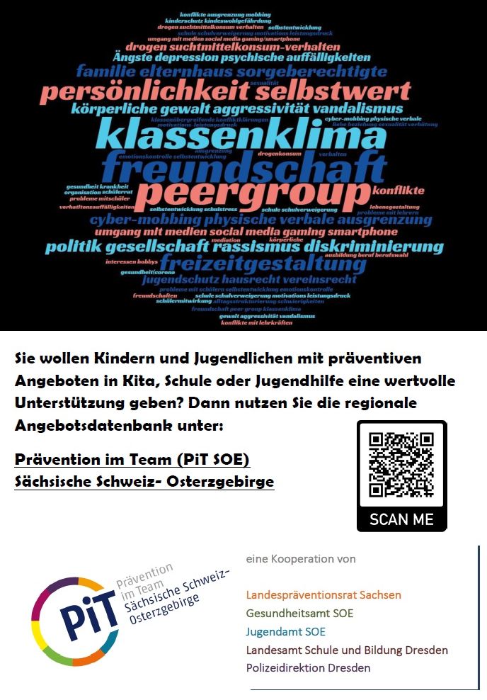 Flyer in Postkartenformat von PiT SOE