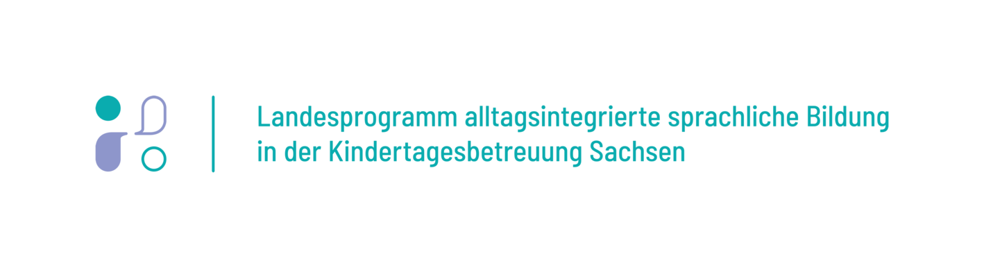 Logo des Landesprogramms alltagsintegrierte sprachliche Bildung in der Kindertagesbetreuung Sachsen