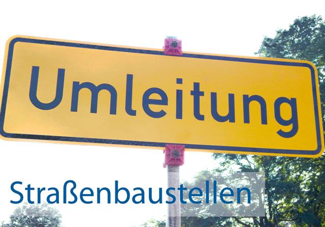 Schild Umleitung