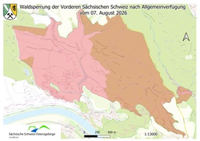 Karte Waldsperrung